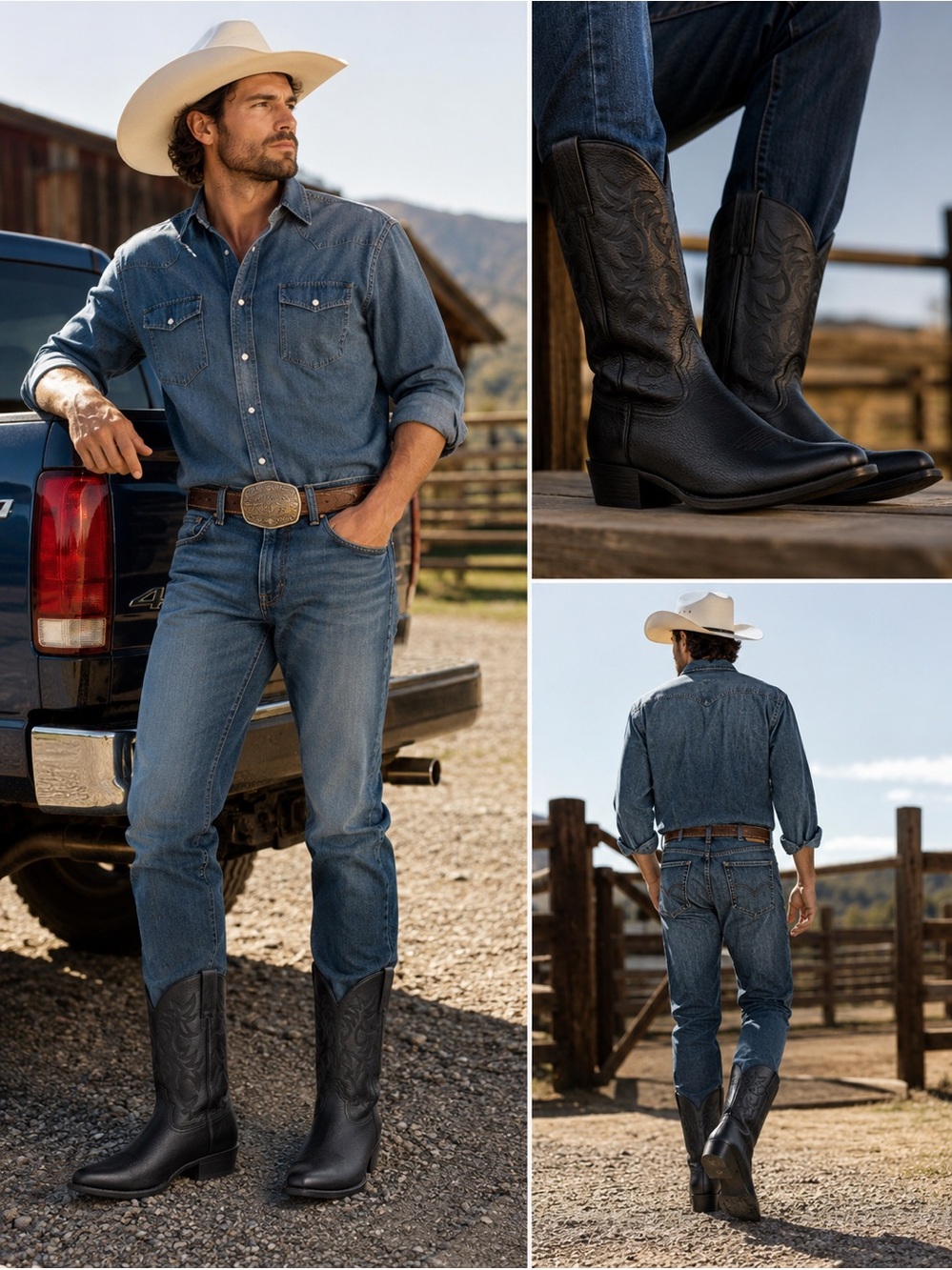 Ariat Heritage R Toe Western Cowboy Boots | Men’s Size 9 | Style 10002218